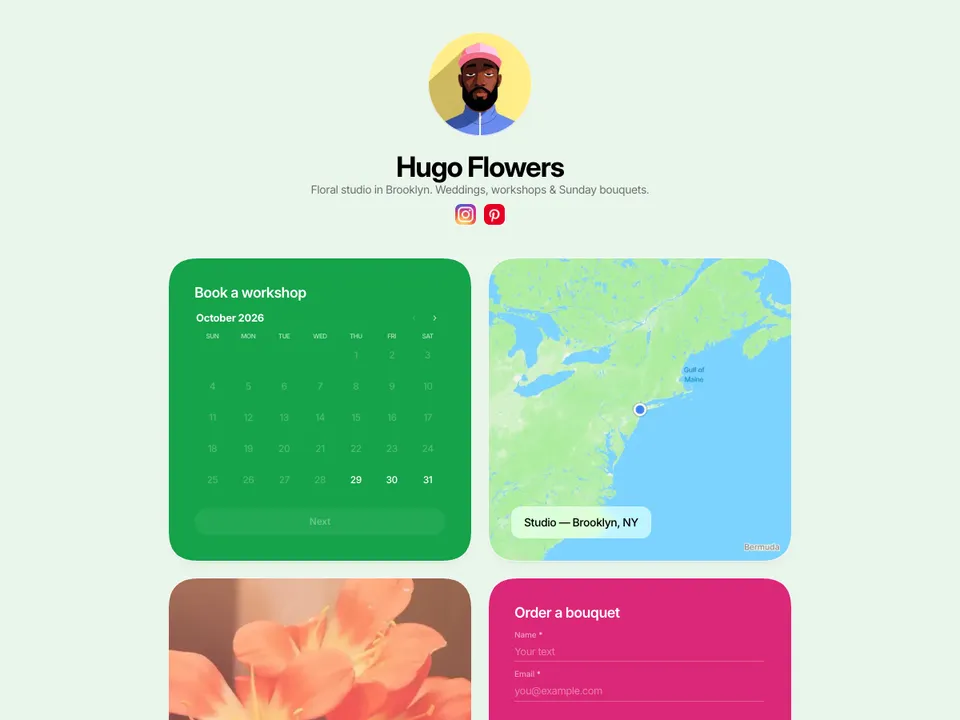 Hugo Flowers's mePad page